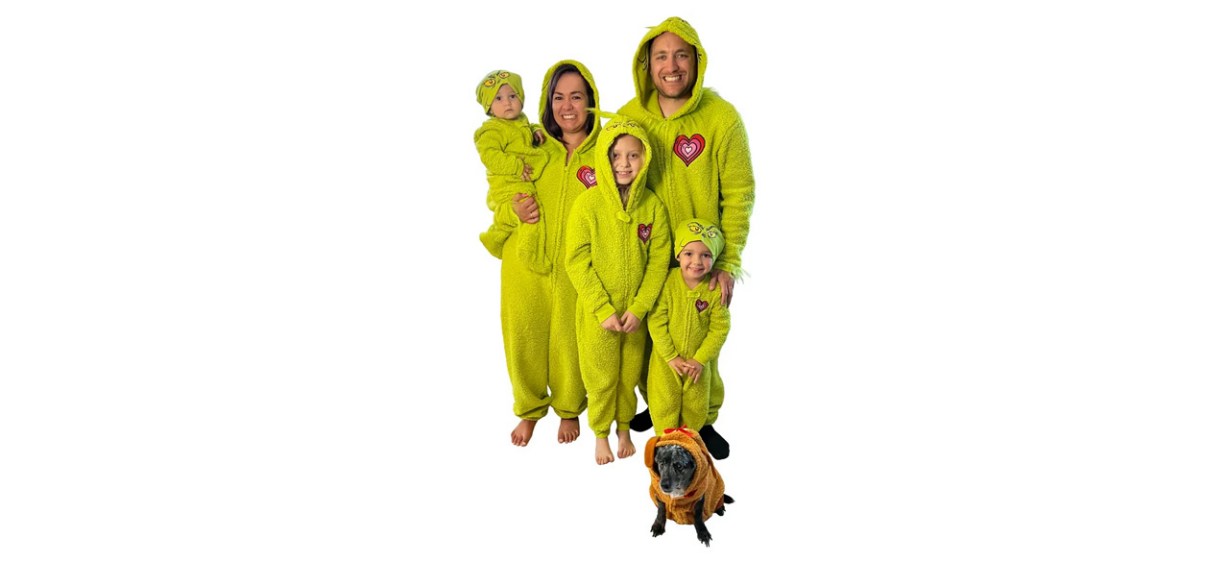 Best Dr. Seuss the Grinch Matching Family Christmas Pajamas Union Suit