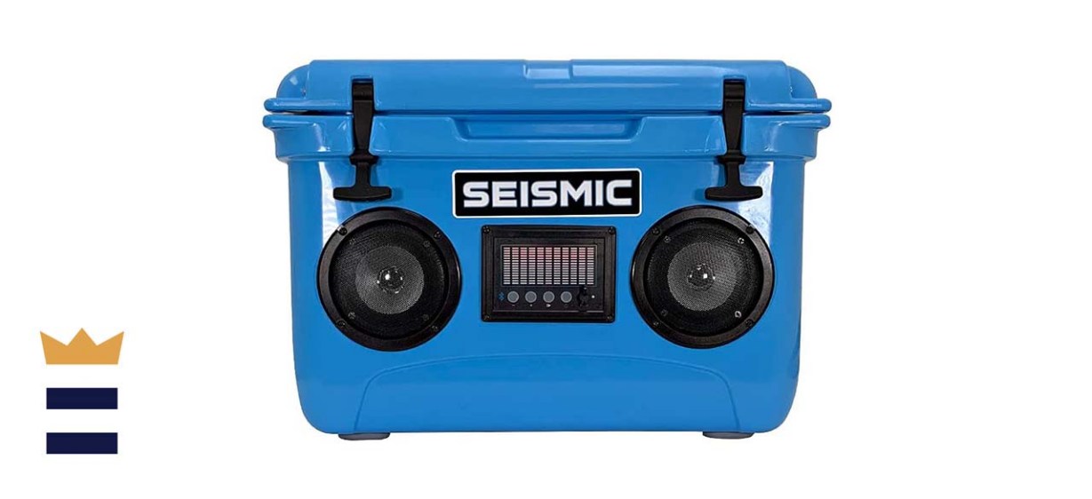 Seismic Audio Hard Cooler Box with Built-in Bluetooth Speakers