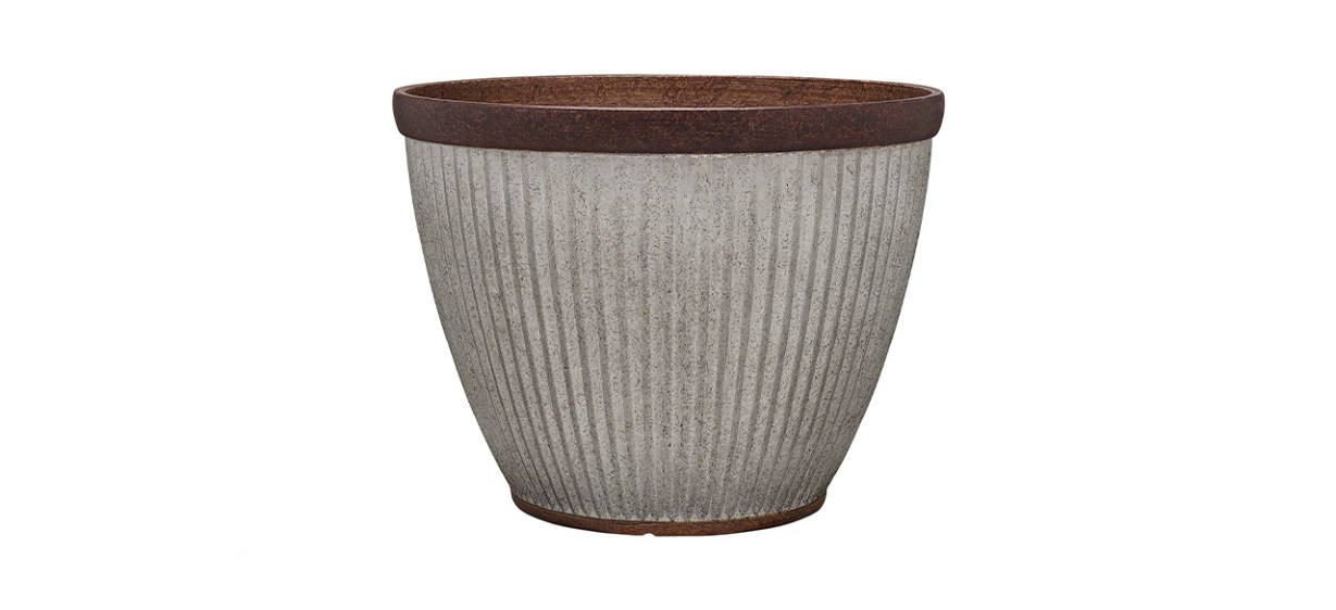 Southern Patio Westlake Galvanized Round Planter Southern Patio Westlake Galvanized Round Planter