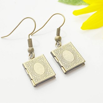 LeBuaJewelrytoo Bronze Book Earrings