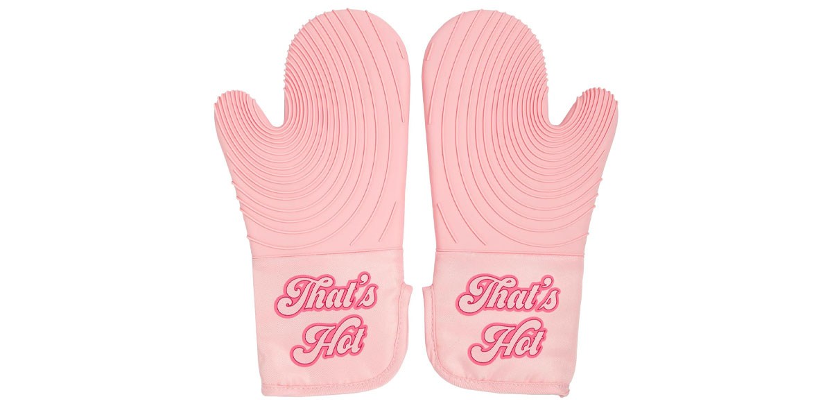 Paris Hilton Oven Mitt Set with Iconic That's HOT Design