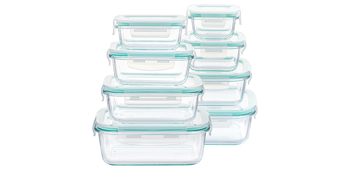 Vtopmart 8 Pack Glass Food Storage Containers