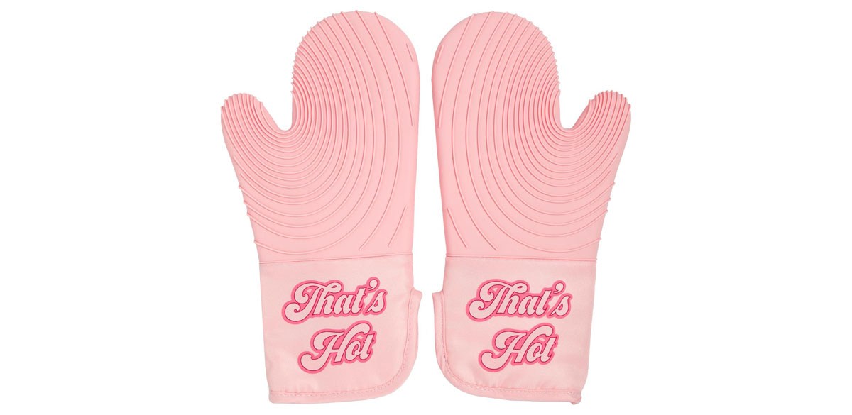 Paris Hilton Oven Mitt Set with Iconic That's HOT Design