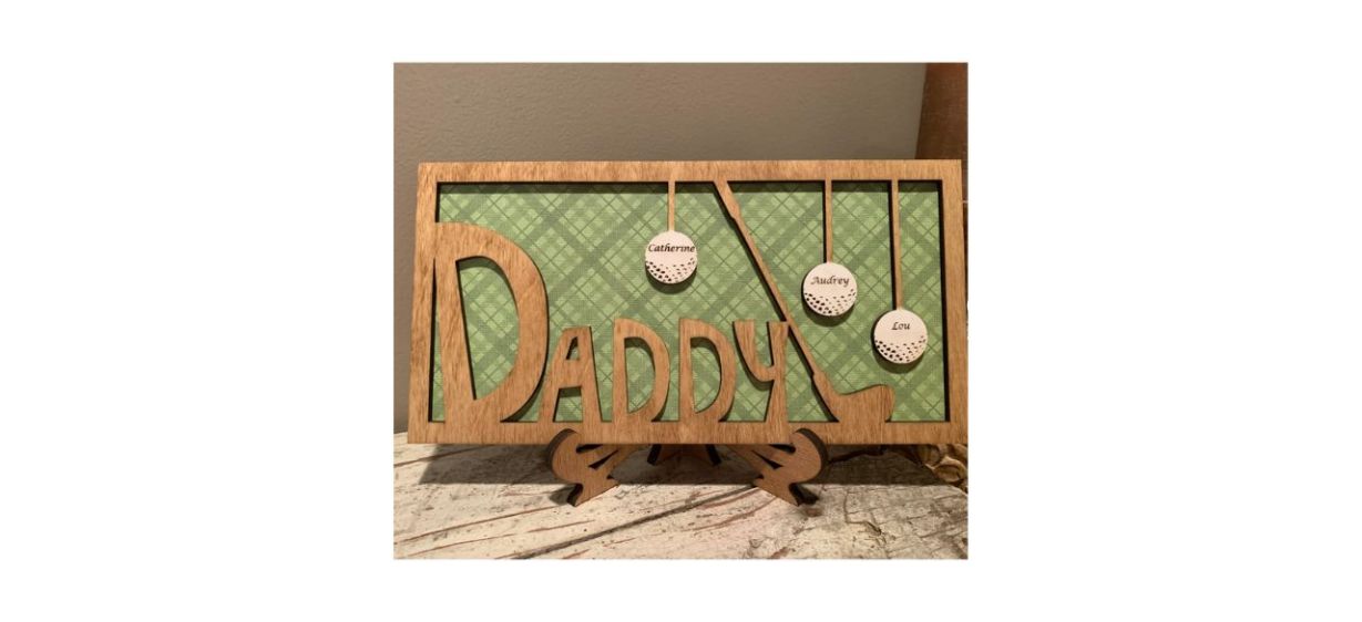 FromthePinesSupplyCo Personalized Dad Golf Sign