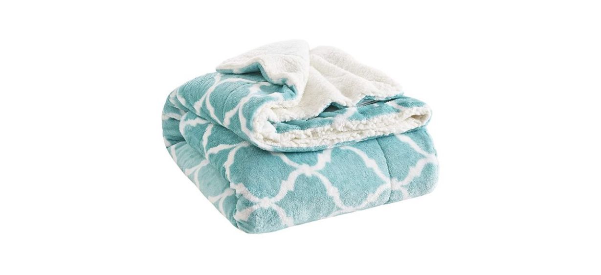 Comfort Spaces Sherpa Plush Throw Blanket