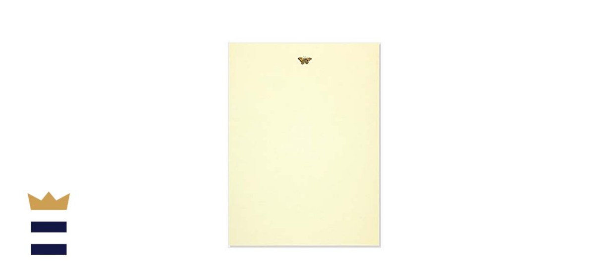 Gold Butterfly Stationery Set with Box