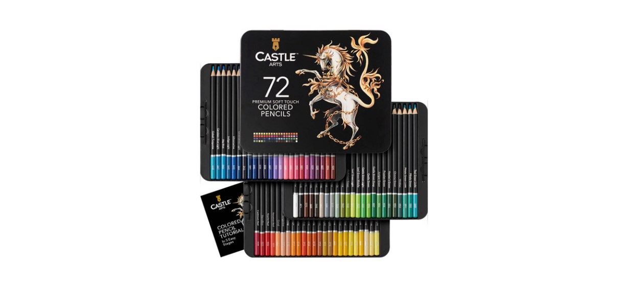 Best Castle Art Supplies 72 Colored Pencils Set