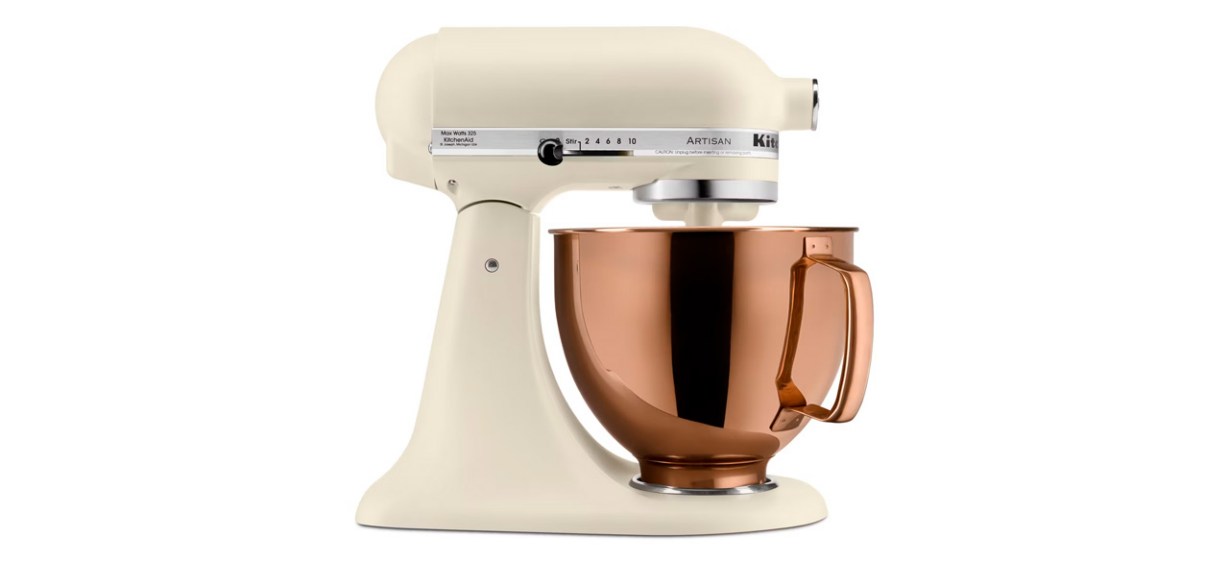 KitchenAid 5qt 10-Speed Stand Mixer with Copper Bowl Fresh Linen - Hearth &amp; Hand with Magnolia