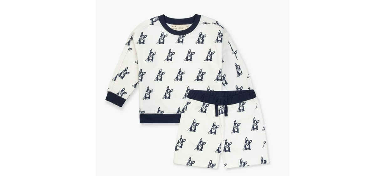 Toddler Long Sleeve Sweatshirt and Short Outfit Set