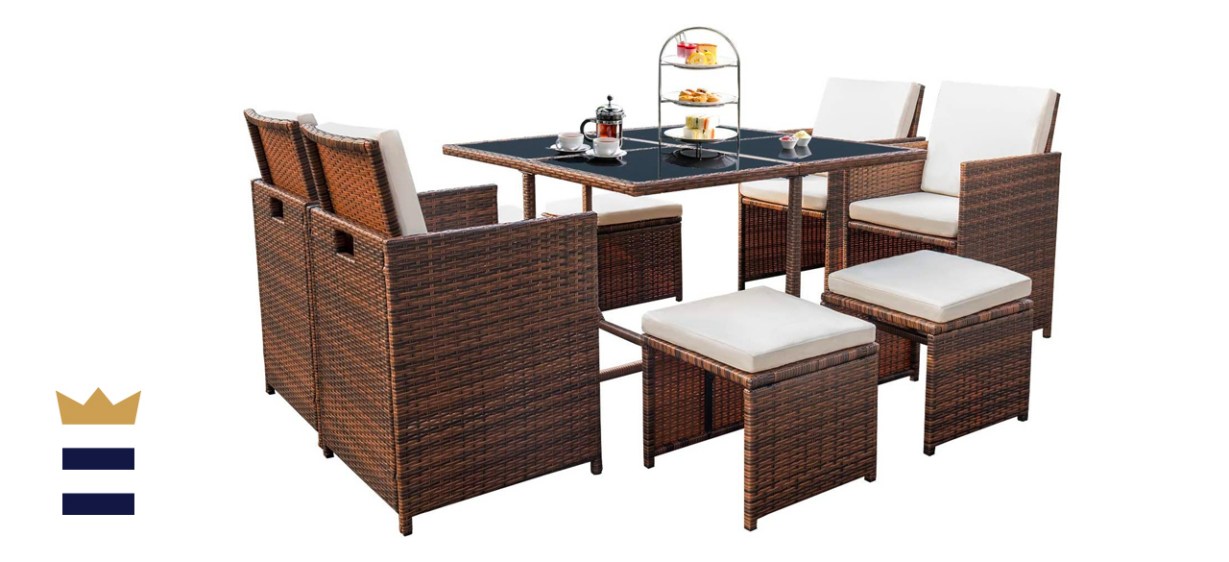 Devoko 9 Piece Patio Dining Set