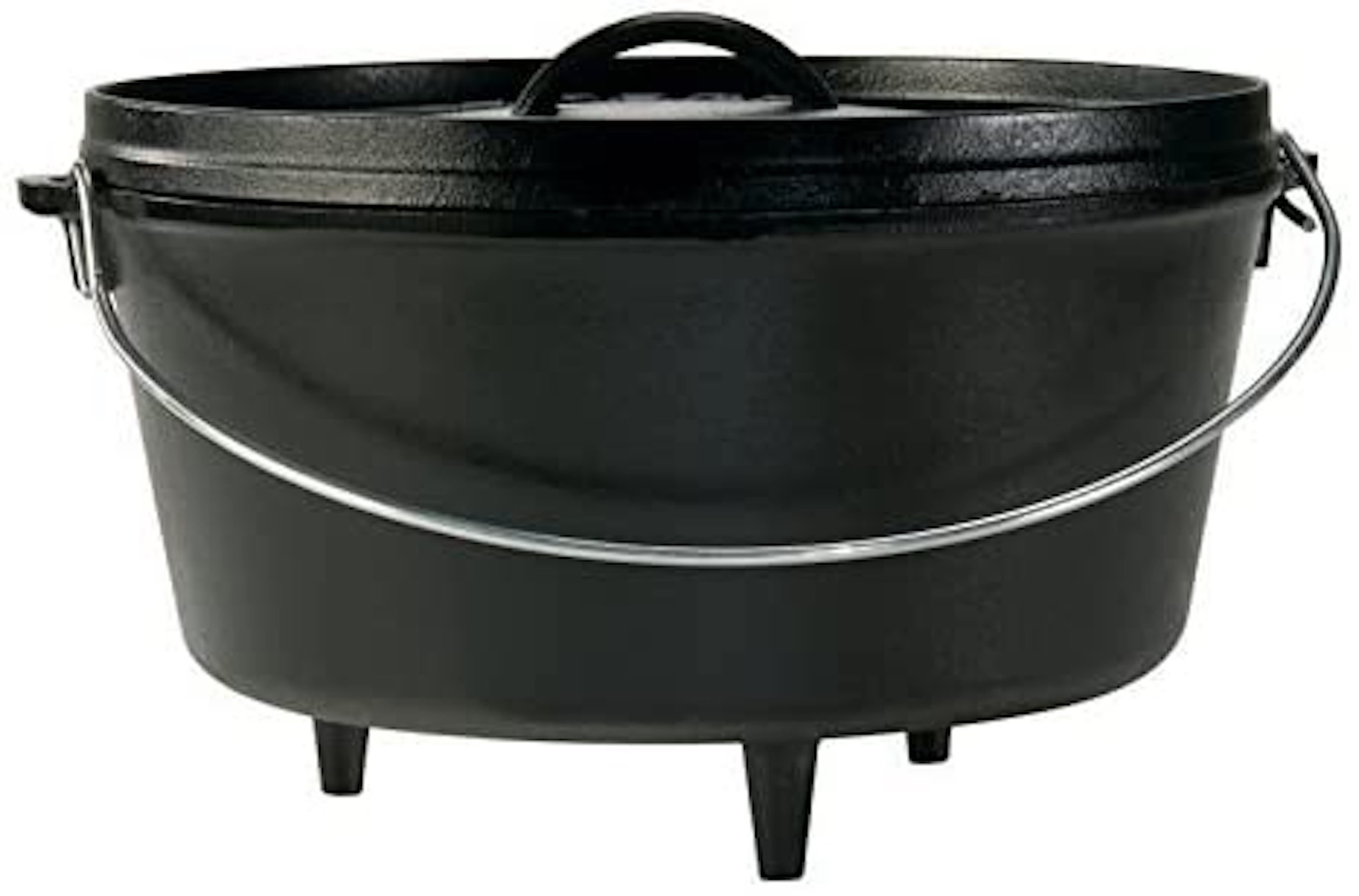 Lodge Seasoned Cast Iron Deep Camp Dutch Oven