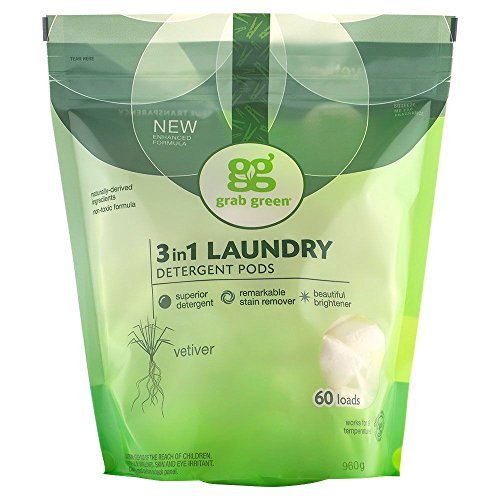 Grab Green Natural 3-in-1 Laundry Detergent Powder Pods