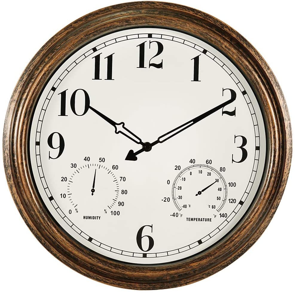 SMILEMARY Vintage Bronze-Colored Clock