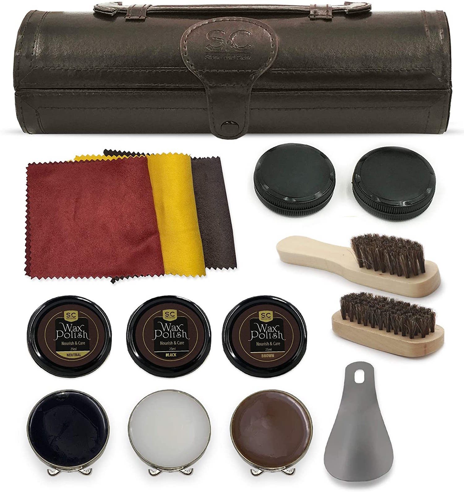 Stone &amp; Clark 12 PC Shoe Polish &amp; Care Kit